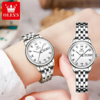 OLEVS Luxury Brand Quartz Watch for Women Stainless Steel Waterproof Ladies Wristwatch Fashion Diamond Dial Women's Watch New In