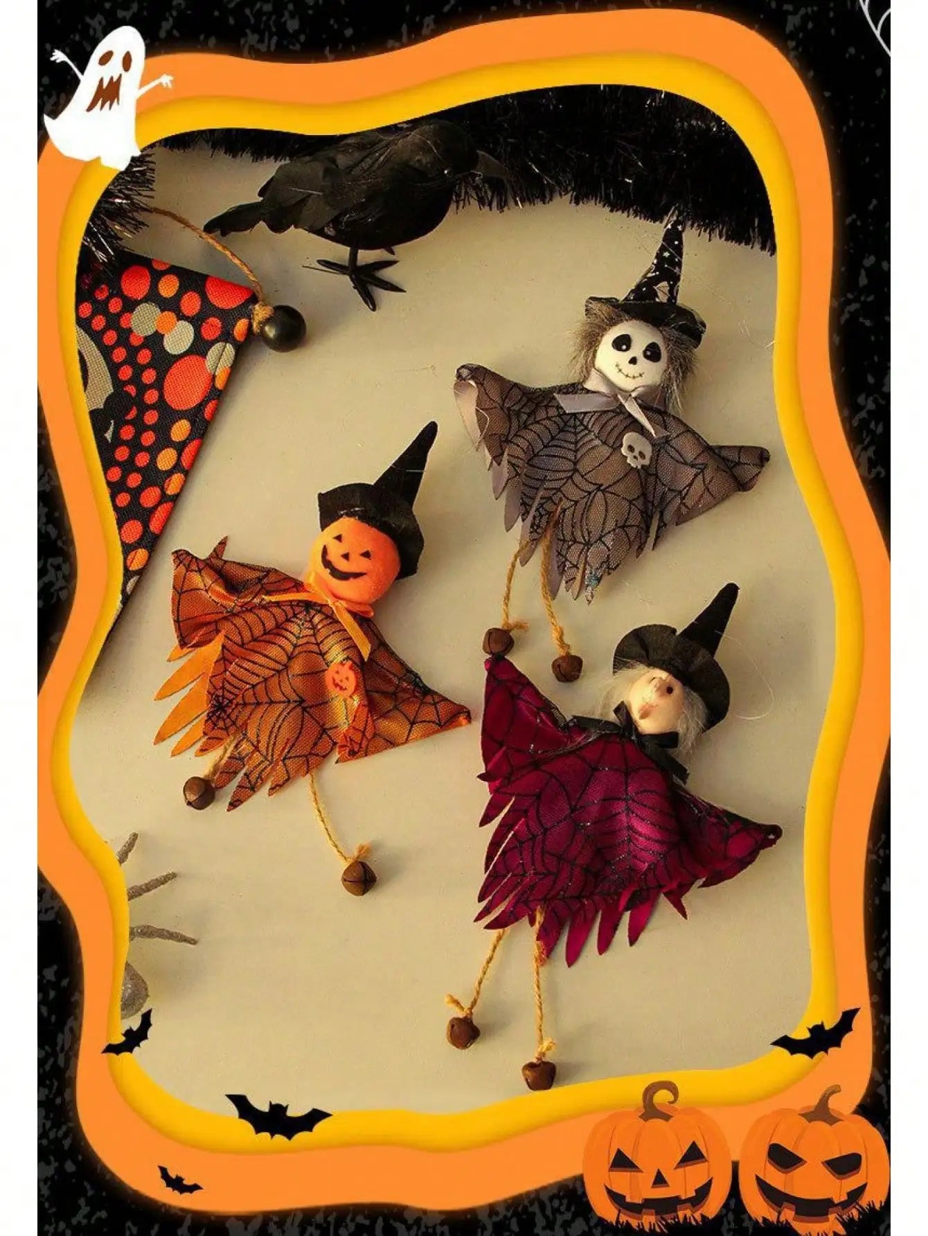 Halloween Figurine Pendant Home Garden Yard Hanging Pendant for Halloween Party Decoration Room Decoration Day of the Dead Decor Lootquake LLC