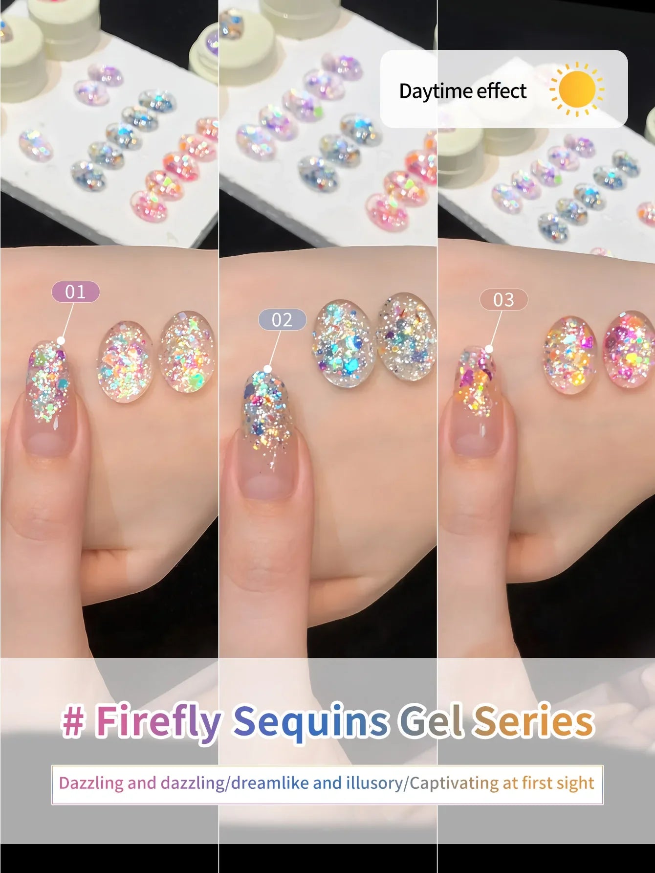 5g Fluorescent Disco Iuminous Sequin Gel Nail Polish Neon Ultraviolet LED Nail Gel Soak Off Gel Varnish Luminous Nail Art Gel Lootquake LLC