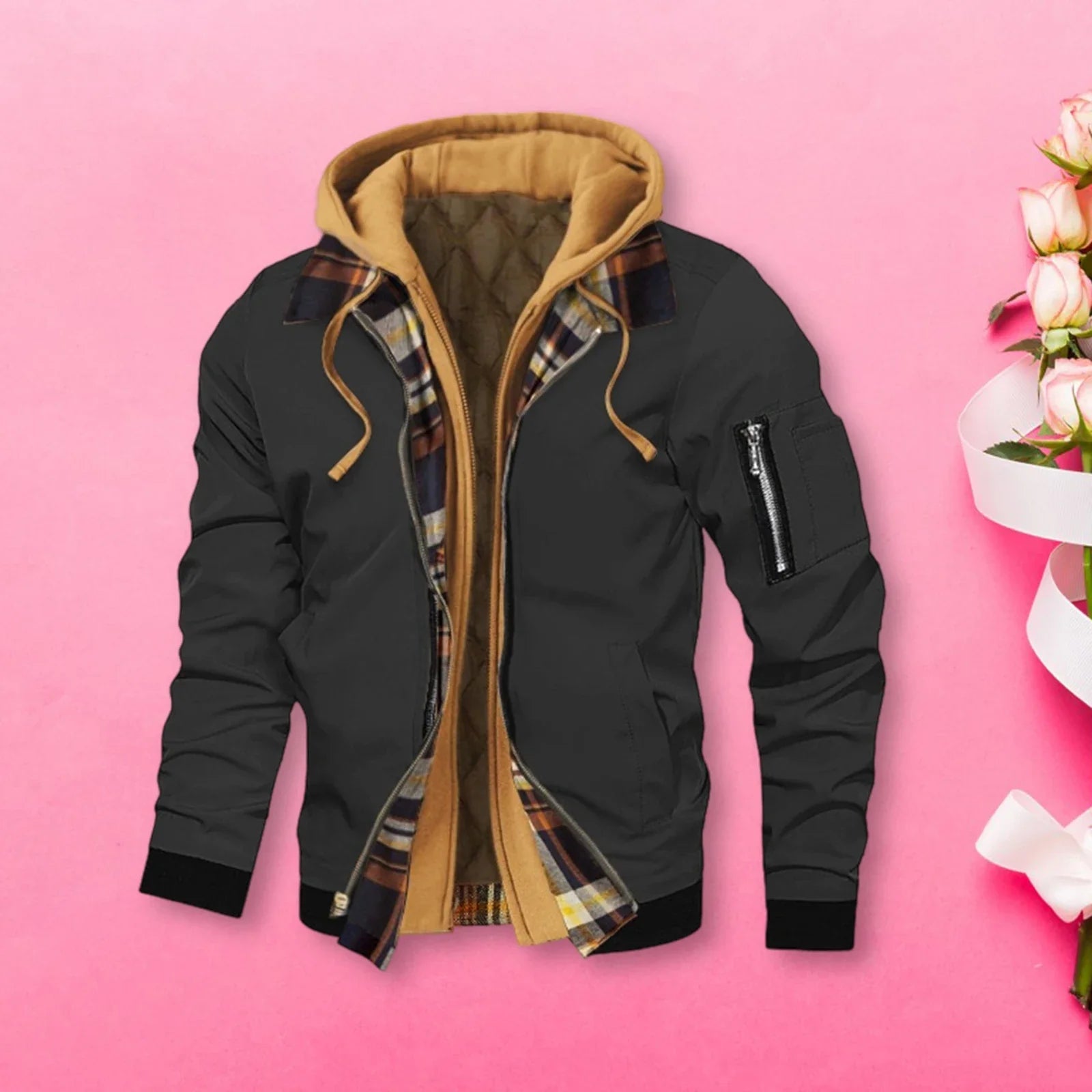 ChillGuard Men's Hooded Jacket - Stylish Two-in-One THRIXINE
