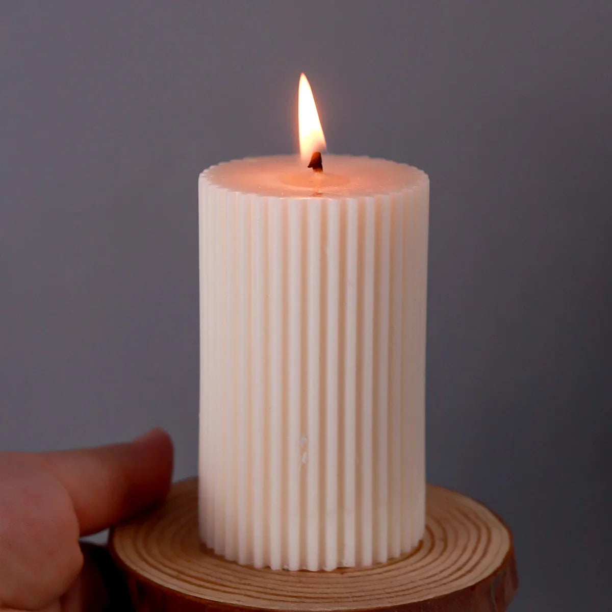 Striped Cylindrical Candle Silicone Mold Handmade Scented Candle Making Wax Mould DIY Crystal Epoxy Resin Craft Molds Home Decor Lootquake LLC