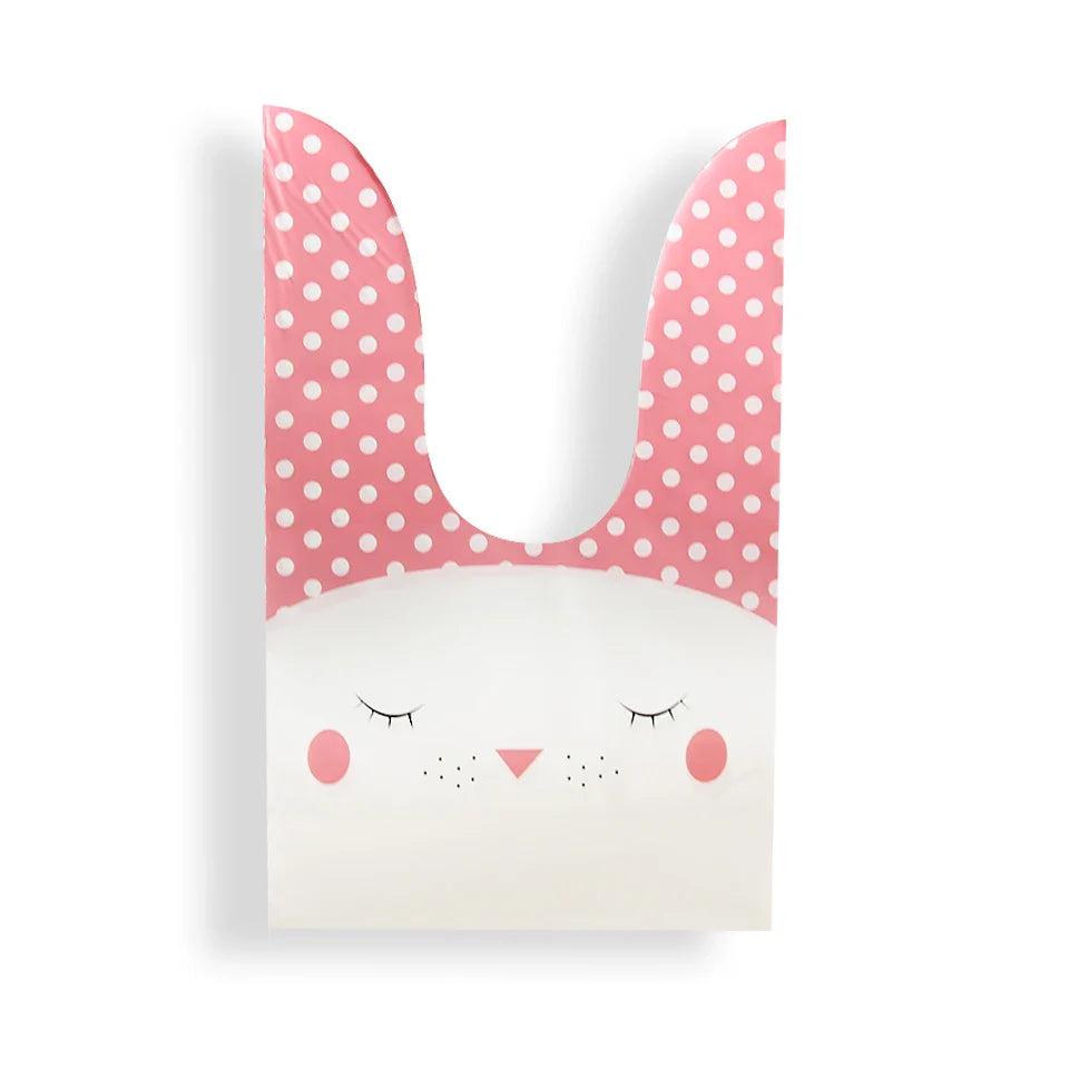 Hot Sale 20 / Batch Cute Rabbit Carrot Ear Biscuit Bag Candy Biscuit Gift Bag Snack Baking Packaging Supplies Easter Decoration Lootquake LLC