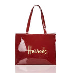 Cartton Print PVC Reusable Women's Shopping Bag Eco Friendly Flower Shopper Handbag Casual Female Student Shoulder Book Purse
