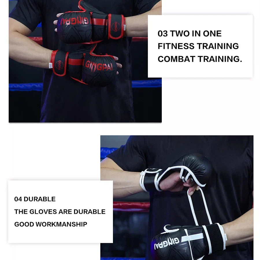 MMA Boxing Gloves Half Finger Training Equipment THRIXINE
