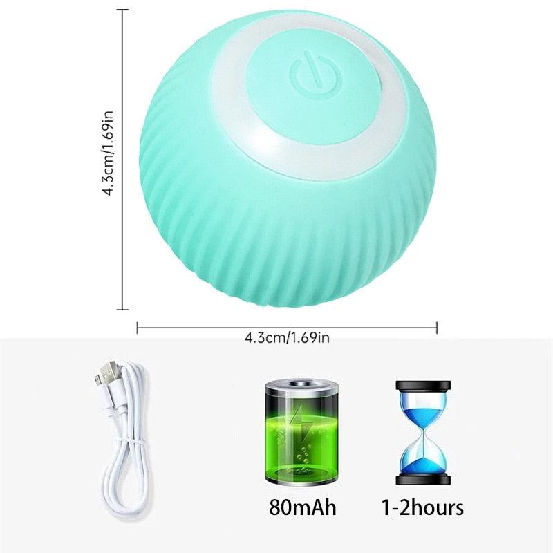Smart Cat Rolling Ball Toys Rechargeable Cat Toys Ball Motion Ball Self-moving Kitten Toys for Indoor Interactive Playing Smart Interactive Cat Ball USB Rechargeable Automatic Bouncing Ball for Indoor Kittens Stevvex