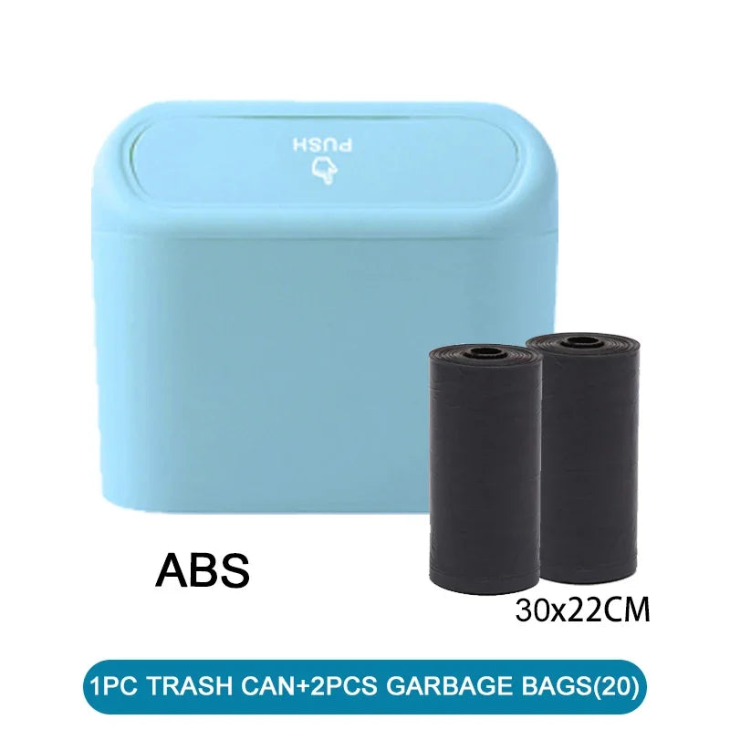 Car Trash Can (with Lid) Contains 60 (300) Garbage Bags, Small Car Trash Can, Leak-proof Mini Car Accessories Lootquake LLC