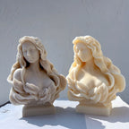 Beautiful Lady Statue Candle Mold Goddess Female Bust Silicone Molds Greek Art Woman Sculpture Soy Wax Tool Lootquake LLC