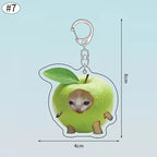 Funny Banana Cat Key Chain Creative Acrylic Happy Cats Schoolbag Pendant Bag Accessories DIY Mobile phone Lanyard Student Gift Lootquake LLC