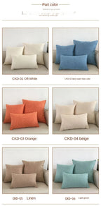 Solid Sofa Cushion Cover 30x50/40x40/45x45/40x60/50x50/55x55/60x60cm Decorative Throw Pillow Case For Car Seat Chair