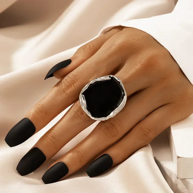 Classic Simple Geometry Square Black Enamel Stud Earrings for Women Charm Party Jewelry Stainless Steel Designer Ear Accessories Lootquake LLC