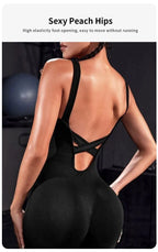 FlexiFit Backless Bodycon Yoga Jumpsuit THRIXINE