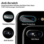 2pcs Camera Lens Protective Protector Cover for IPhone on X 8Plus 7Plus 6 6S 7 8 10 XR Xs Max Tempered Glass Film 9H Tempered Glass Camera Lens Protection Stevvex