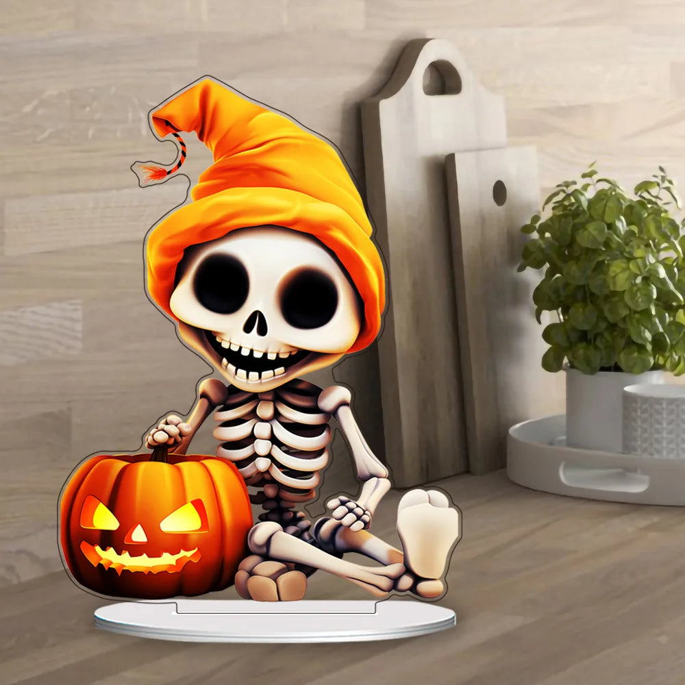 2D Acrylic Spooky Ghost & Pumpkin Hanging Decor | Halloween Swaying Ornaments for Window, Porch, Party Home Decoration Gift Set Lootquake LLC
