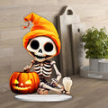 2D Acrylic Spooky Ghost & Pumpkin Hanging Decor | Halloween Swaying Ornaments for Window, Porch, Party Home Decoration Gift Set Lootquake LLC