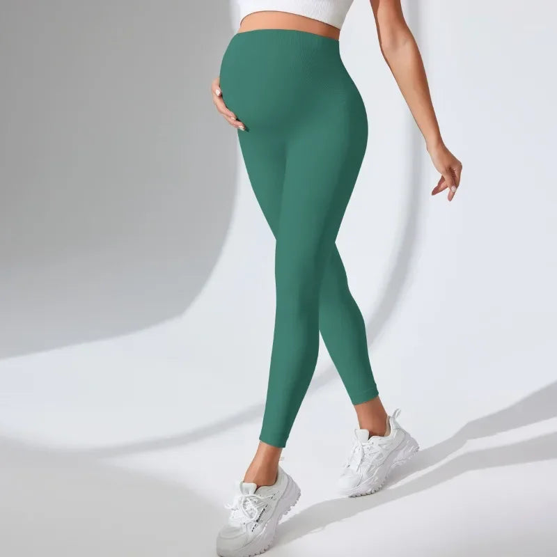Seamless High Waist Maternity Yoga Leggings THRIXINE