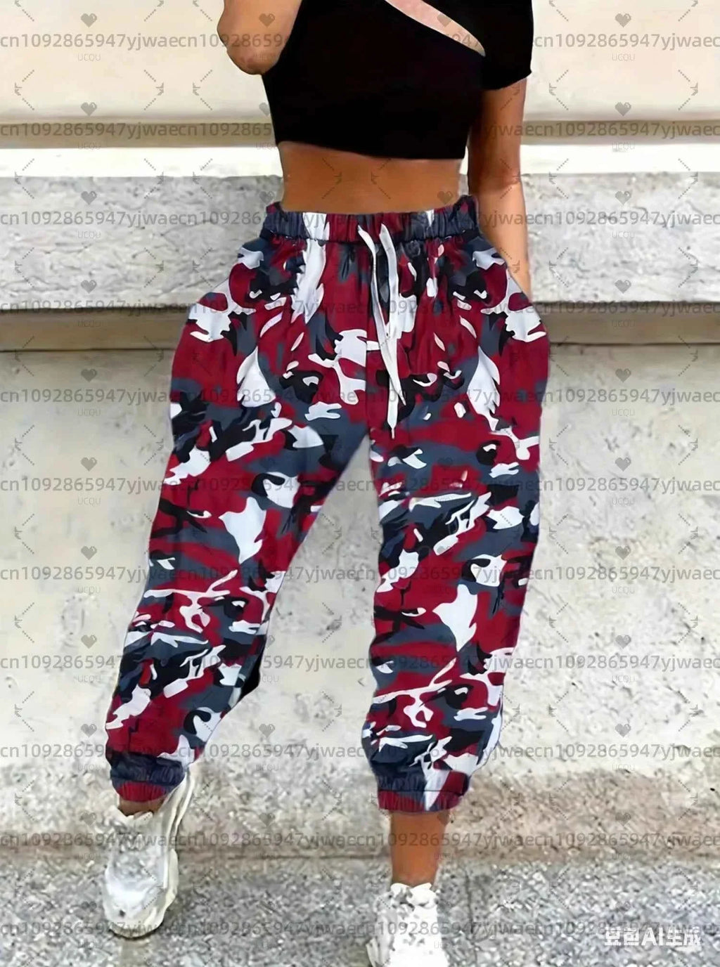 Women's Spring Camo Jogger Pants - 3D Print THRIXINE
