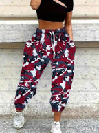 Women's Spring Camo Jogger Pants - 3D Print THRIXINE