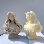 Beautiful Lady Statue Candle Mold Goddess Female Bust Silicone Molds Greek Art Woman Sculpture Soy Wax Tool Lootquake LLC