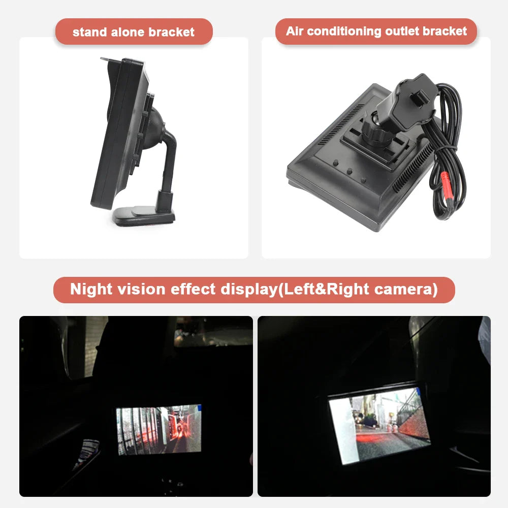 Carsanbo 5 Inch HD Mirror Monitor Car Digital Side View System with 720P Night Vision Camera Blind Spot Waterproof Accessories Lootquake LLC