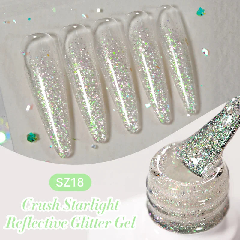 BORN PRETTY 10ml Reflective Glitter Gel Nail Polish Carat Mirage Sparkling Color Shine UV LED Soak Off Semi-Permanant Varnish Lootquake LLC