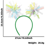 Easter Rabbit Headband with Colorful Egg Strip And Button Holiday Party Accessory Egg Chick Headdress for Easter Celebrations Lootquake LLC