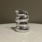Small Sliver Disco Ball Vase Flower Planter Pot Table Decor Sculpture Table Centerpiece Home Decor Unique Housewarming Gift Pi-Mart