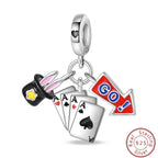 S925 Sterling Silver Princess Golf Hamster Camera Travel Three Piece Set Charms Beads 3mm DIY Fine Jewelry Making Lootquake LLC