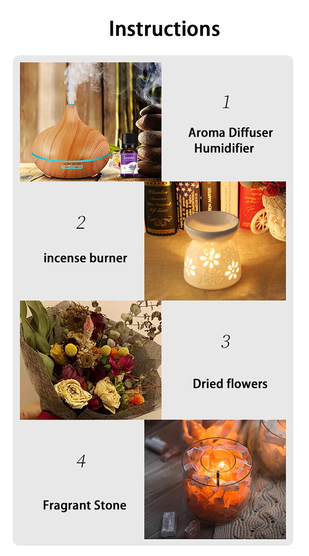 Natural Herb Essential Oils for Aroma Diffuser Air Humidifier Home Water-soluble 10ml Air Freshener Scents Fragrance Oil Perfume Lootquake LLC