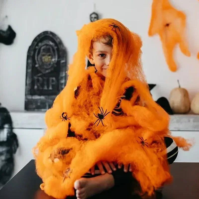 Halloween Decoration Party Accessories Decorations for Events Scream Festa Spider Web Black Outdoor Props Haunted House Spider Lootquake LLC