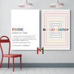 Abstract Pride Art Canvas Print Wall Decor LGBT Home Art Pi-Mart