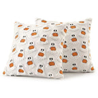 Halloween Decor for Bedroom Bed Living Room Sofa Cushion Cover White45X45CMCute Ghost Pumpkin Plush Faux Fur Pillow Covers Soft Lootquake LLC