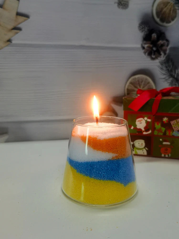 FPOO Scented Candle Making Kit DIY Handmade aromatic Paraffin mold Candle Wick Sand Painting Making Tools Home Decoration Candle