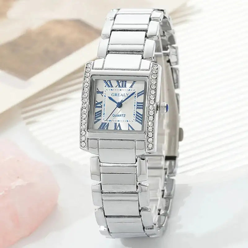 New Fashion Roman Scale Women Watches Luxury Ladies Wristwatch Quartz Watch Rhinestone Men Women Watches Relogio Feminino Clocks