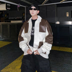 Motorcycle Biker Bomber Coat Autumn And Winter Men's Leather Jacket For Men Pi-Mart