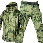 5XL Shark Skin Soft Shell Autumn and Winter Plush Thickened Mountaineering Tactics Training Breathable Windproof Charge Suit Lootquake LLC