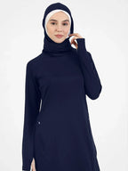 Sporty Muslim Sportswear Women Set Plain Islamic Pants Tops（contain Hijab) - SJB-DIAMOND ELITES