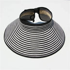 Women's Summer Hat Large Brim Foldable Breathable Empty Top Sun Hat Beach Accessories Outdoor Casual Sunshade Sunhat Visor New