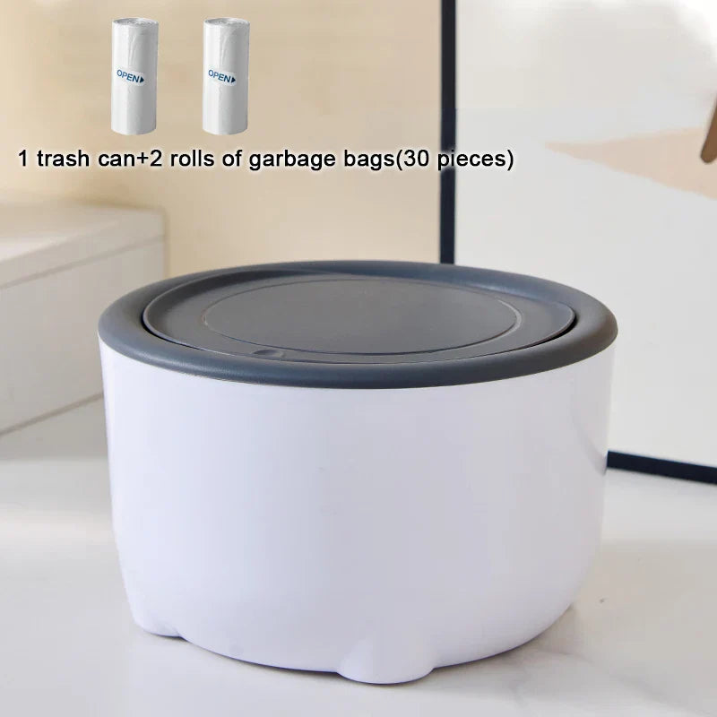 1pc Mini Trash Bin, Small Garbage Can For Desk, Food Waste Bin，Pet cat litter cleaning box，Portable trash can in car Lootquake LLC