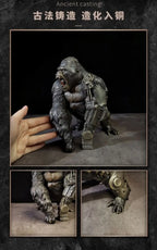 Famous sculptor Collectible works Postmodernism bronze Sculpture ART Mechanical gorilla HOME office Bar Decorative statue