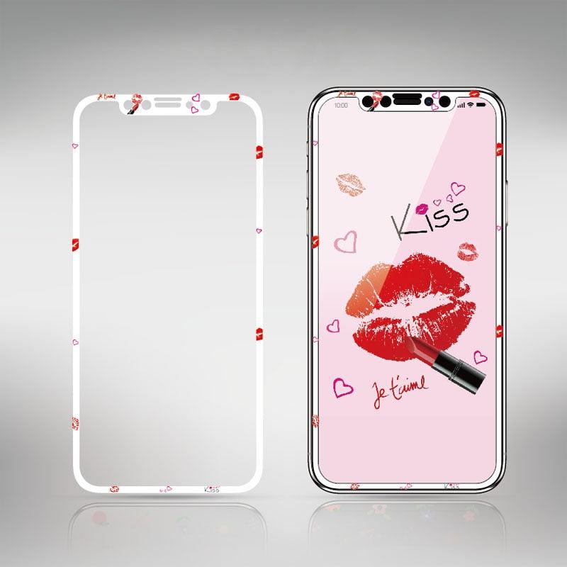 Flowers Screen Protector For iPhone 11 12 13 Pro Max Soft Edge Tempered Glass For iPhone XS MAX XR 13mini Lovely Protect Film Floral Design Tempered Glass Screen Protector For iPhone Stevvex