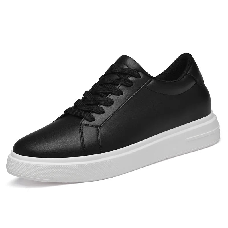 New Summer Men's Sneakers Elevator Shoes Heightening Height Increase Insole 7-8CM High Heels Shoes Leather Sport Shoes Men Shoes Lootquake LLC