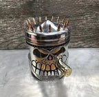 Carved Piston Skull Face Sculpture Resin Skull Artwork Statue Crafts Home and Office Personalised Desktop Decoration Ornaments Lootquake LLC