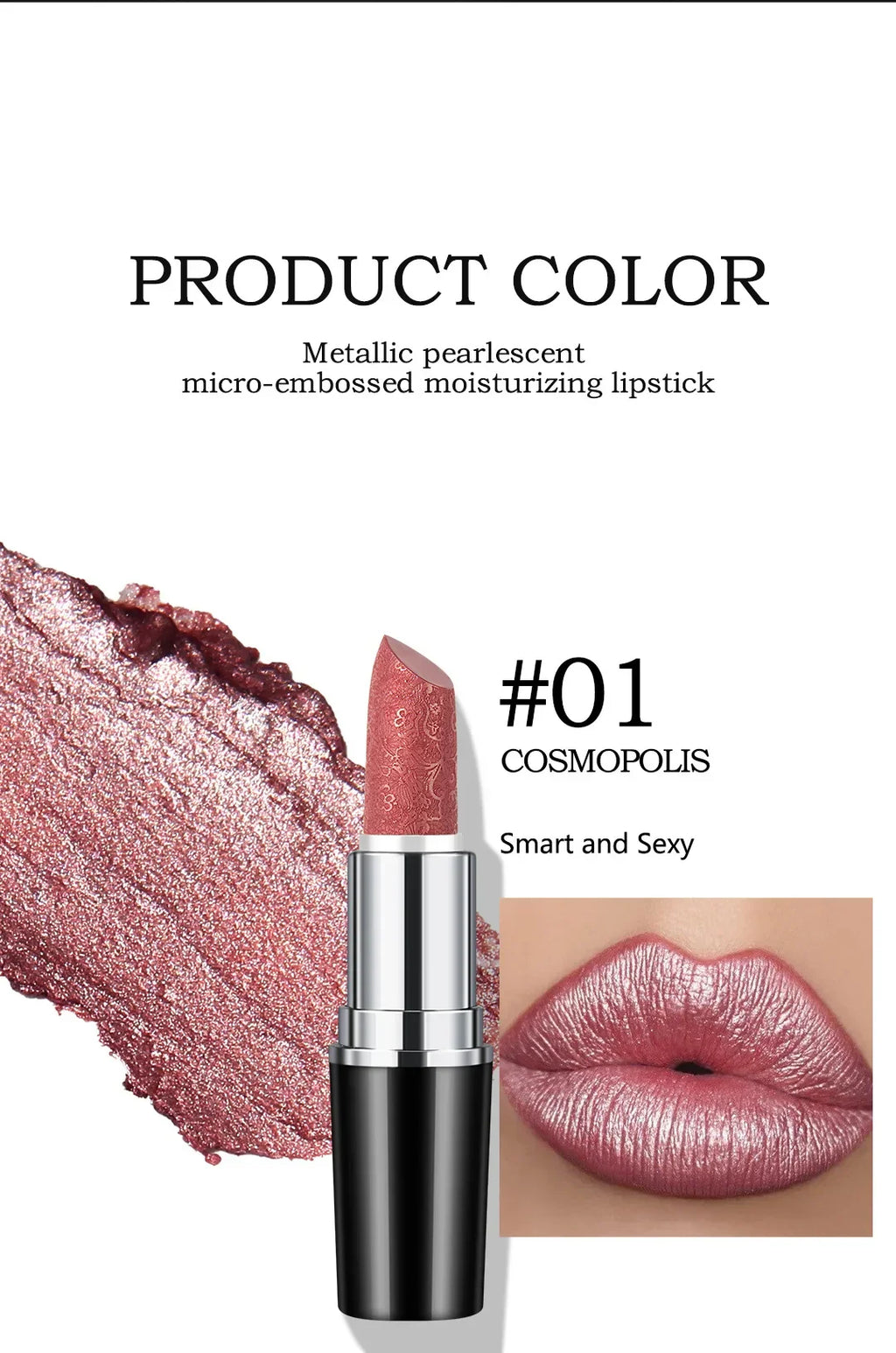 Fine Glitter Lipstick, Quicksand Gold Lipstick Non-sticky Non-fading Lipstick Pearlescent Long-lasting Silky Mermaid Lipstick Lootquake LLC