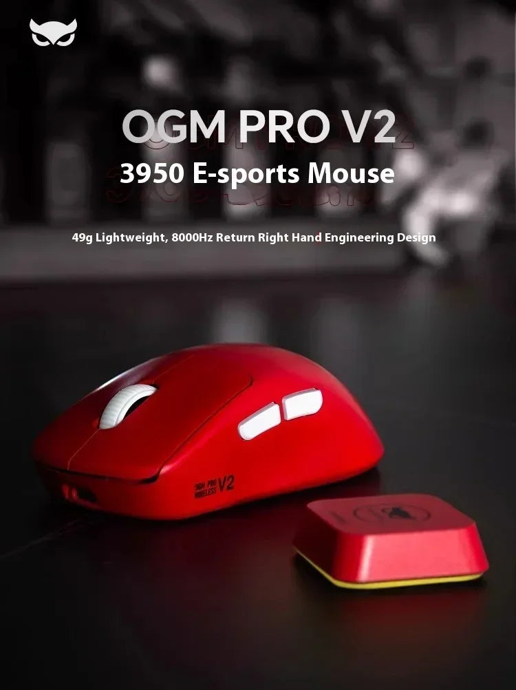 Waizowl OGM Pro V2 Hades Gaming Mouse Customize Wireless Three-Mode Paw3950 30000dpi Lightweight Gaming Mouse E-sports Ergonomic Lootquake LLC