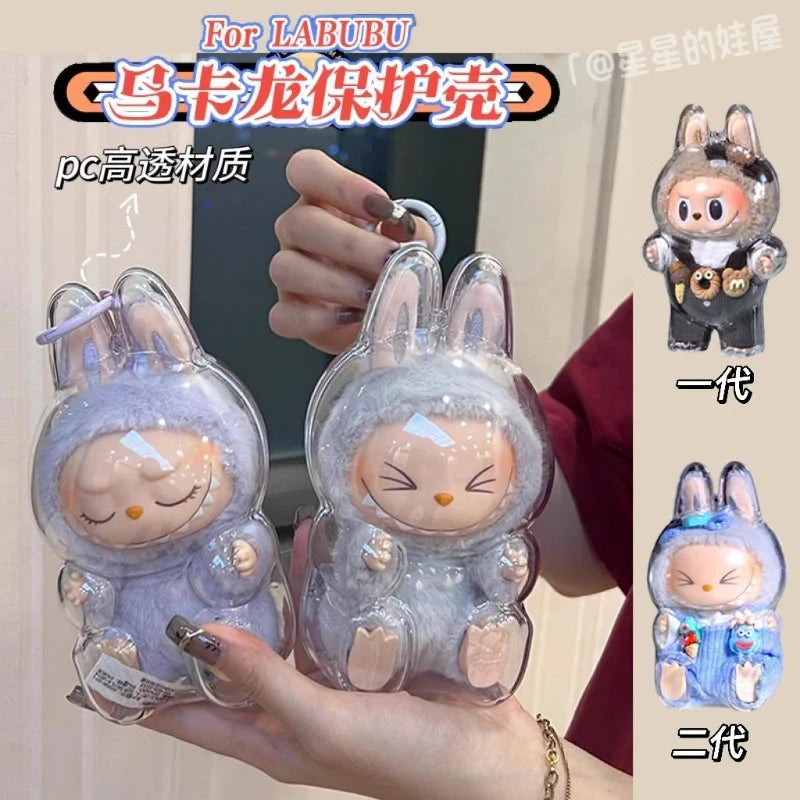 17cm Labubu Protector Case Labubu V1V2V3 Suitable for Wearing Clothes Protective Acrylic Storage Case Transparent DIY Gifts Lootquake LLC