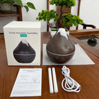 350ML USB aroma oil diffuser wood electric humidifier ultrasonic air humidifier mini aromatherapy LED light mist maker for home Lootquake LLC