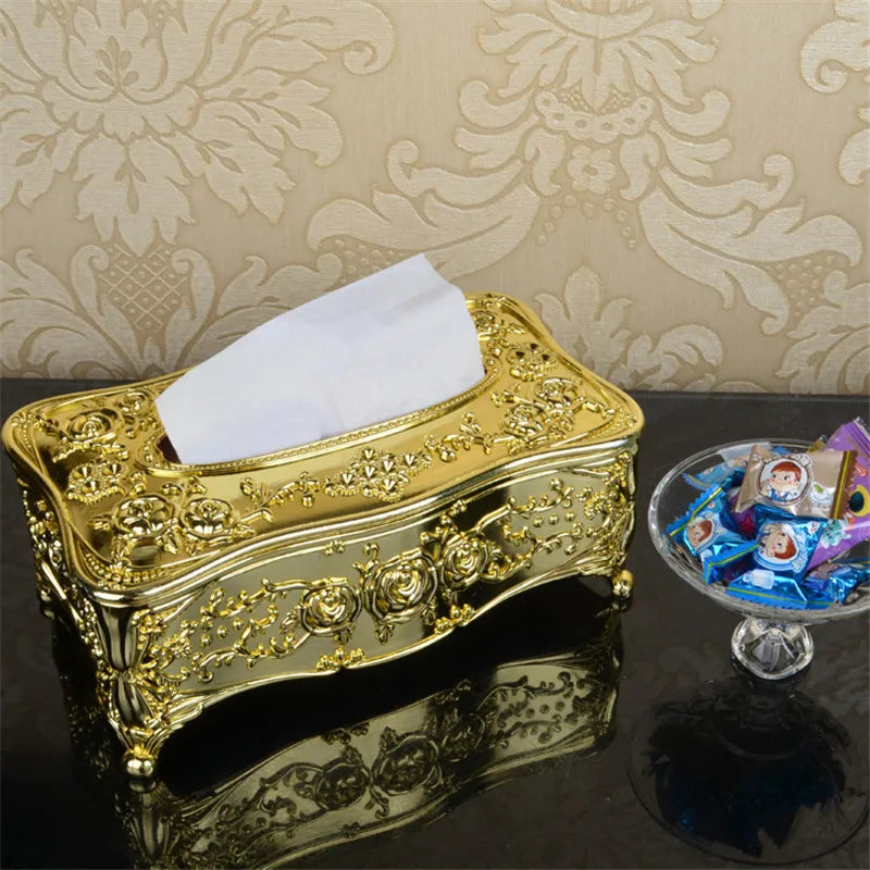 Luxury Continental Acrylic Tissue Box Kitchen Tissue Storage Box Handkerchief Toilet Tissue Holder Home Storage Supplies Lootquake LLC