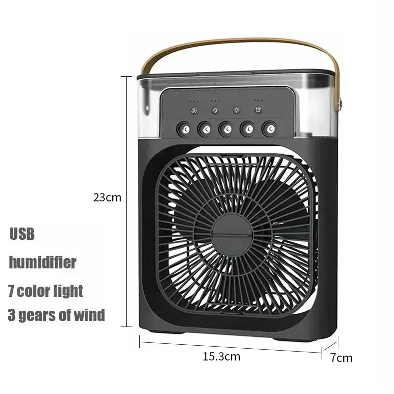 3 In 1 Fan AIr Conditioner Household Small Air Cooler LED Night Light Portable Humidifier Air Adjustment Fan Office Home Fan New Lootquake LLC