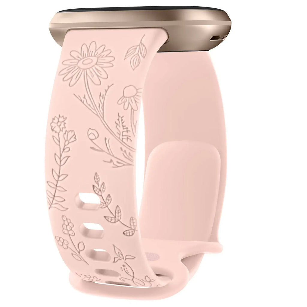 Fitbit Versa & Sense Silicone Band - Durable Floral Design - SJB-DIAMOND ELITES