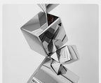 Stainless Steel Geometric Modeling Statues Modern Simple Luxury Living Room Entrance Hall Lobby Creative Sculptures Home Decor Lootquake LLC